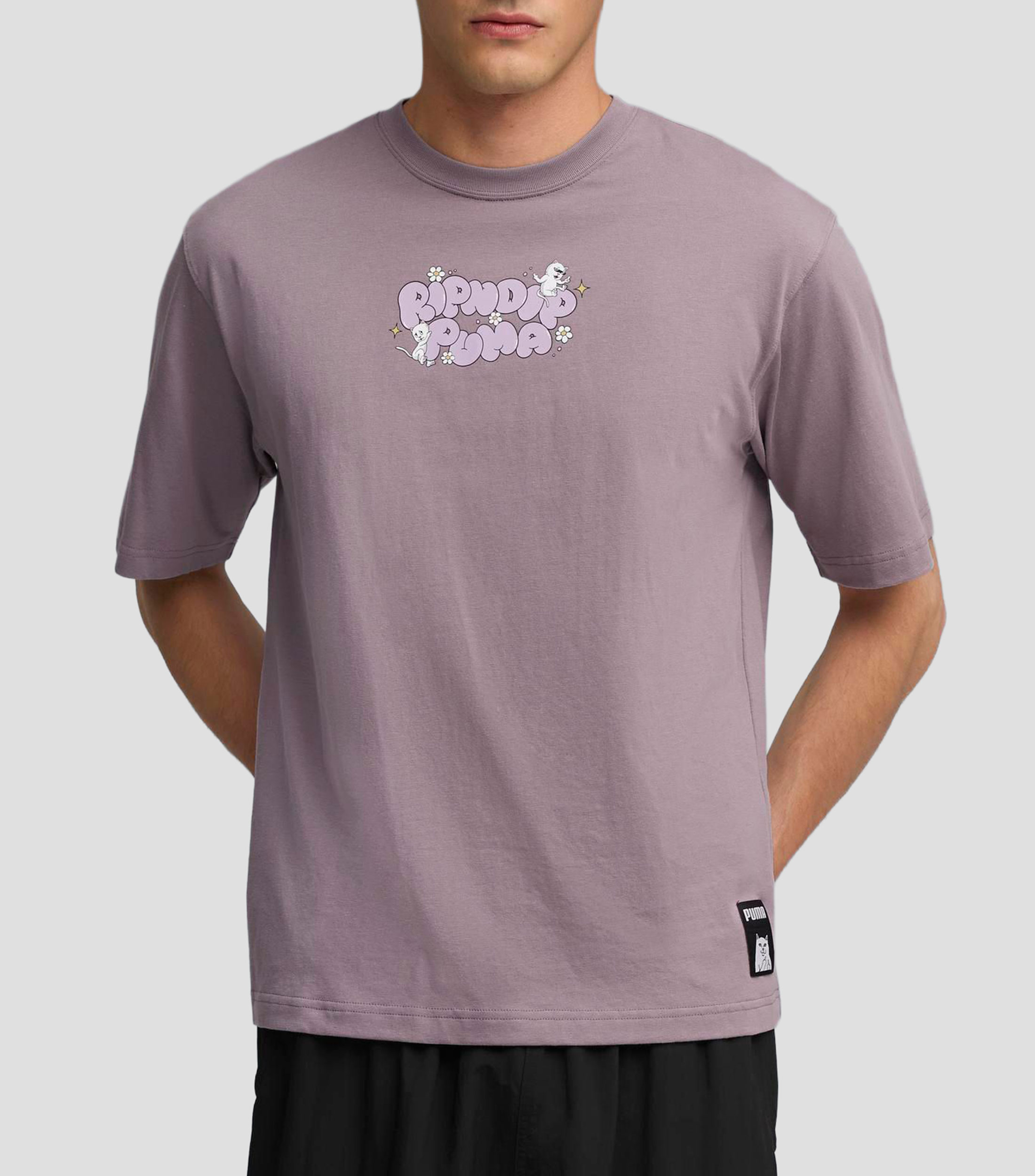 Playera cuello redondo manga corta estampada Hombre